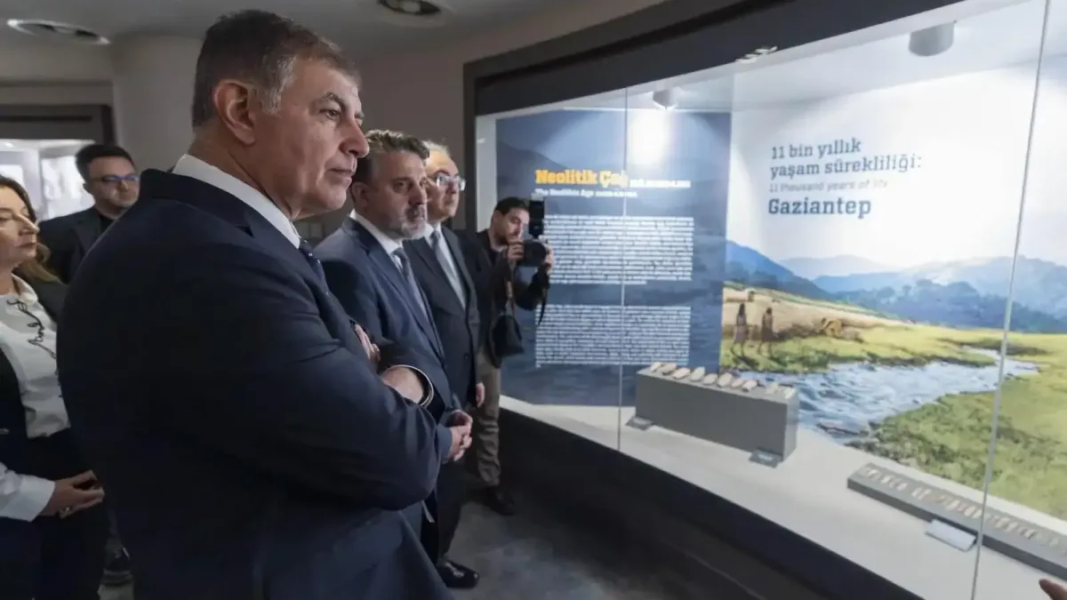 Gaziantep'in müzelerine yapılan ziyaret sırasında çekilen bir fotoğraf.