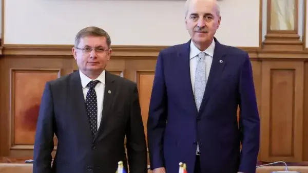 TBMM Başkanı Numan Kurtulmuş ve Moldova Meclis Başkanı Igor Grosu Roma'da bir araya geldi.