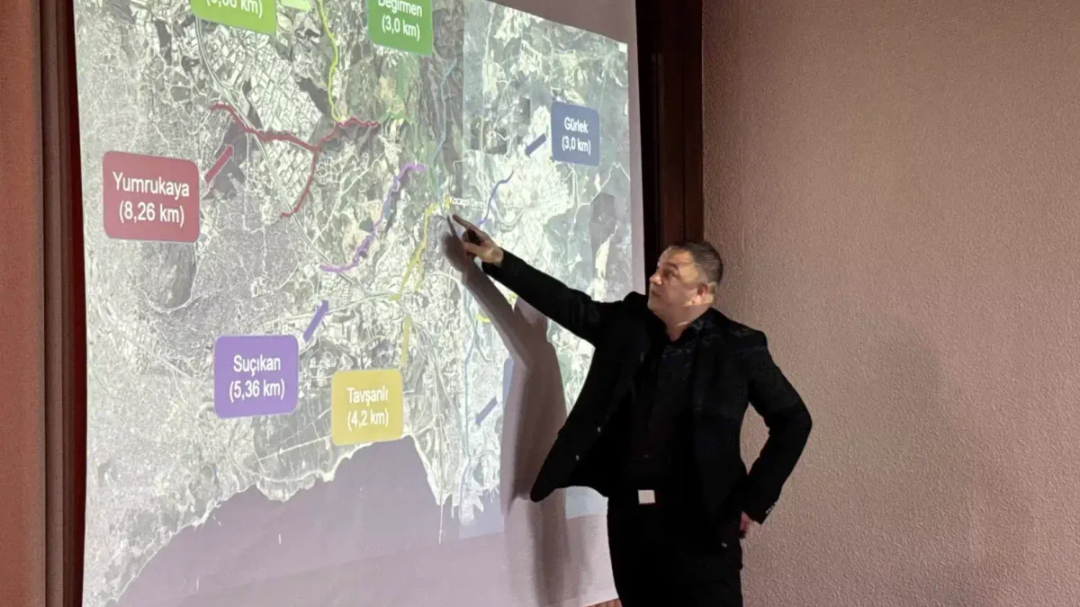 Kocaeli'de Dil Deresi Dijital İkiz Projesi toplantısından bir görüntü.