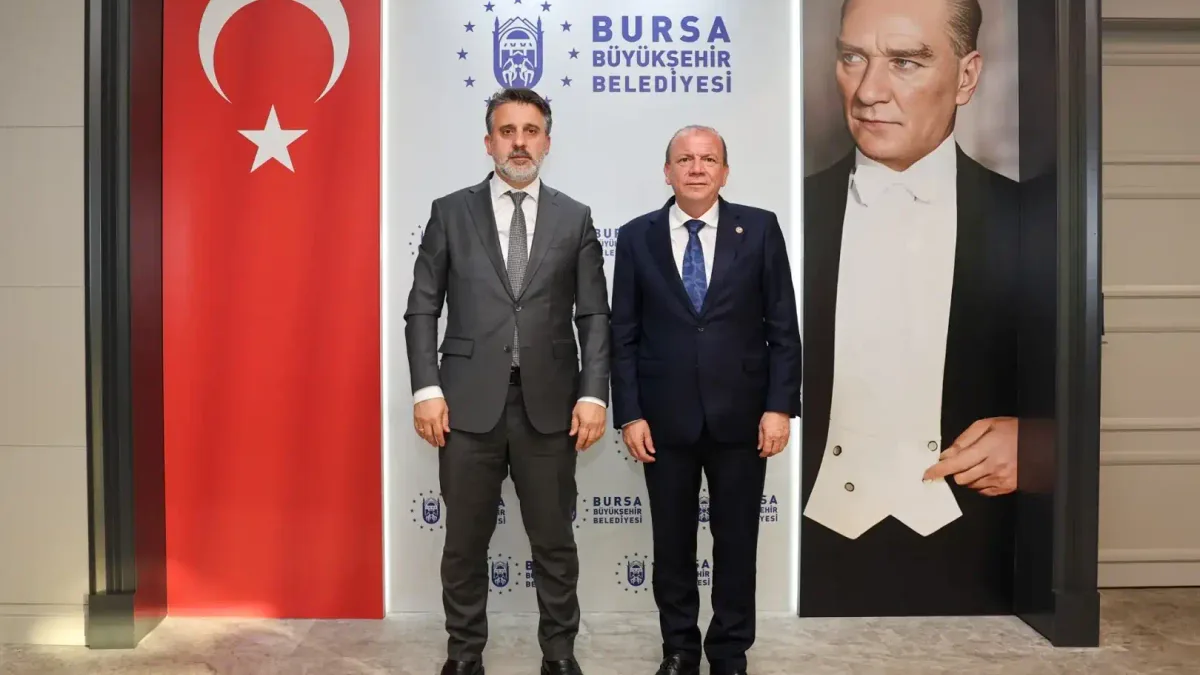 BTSO Başkanı Özer Matlı, Büyükşehir Belediye Başkan Vekili Şahin Biba'yı ziyaret etti.