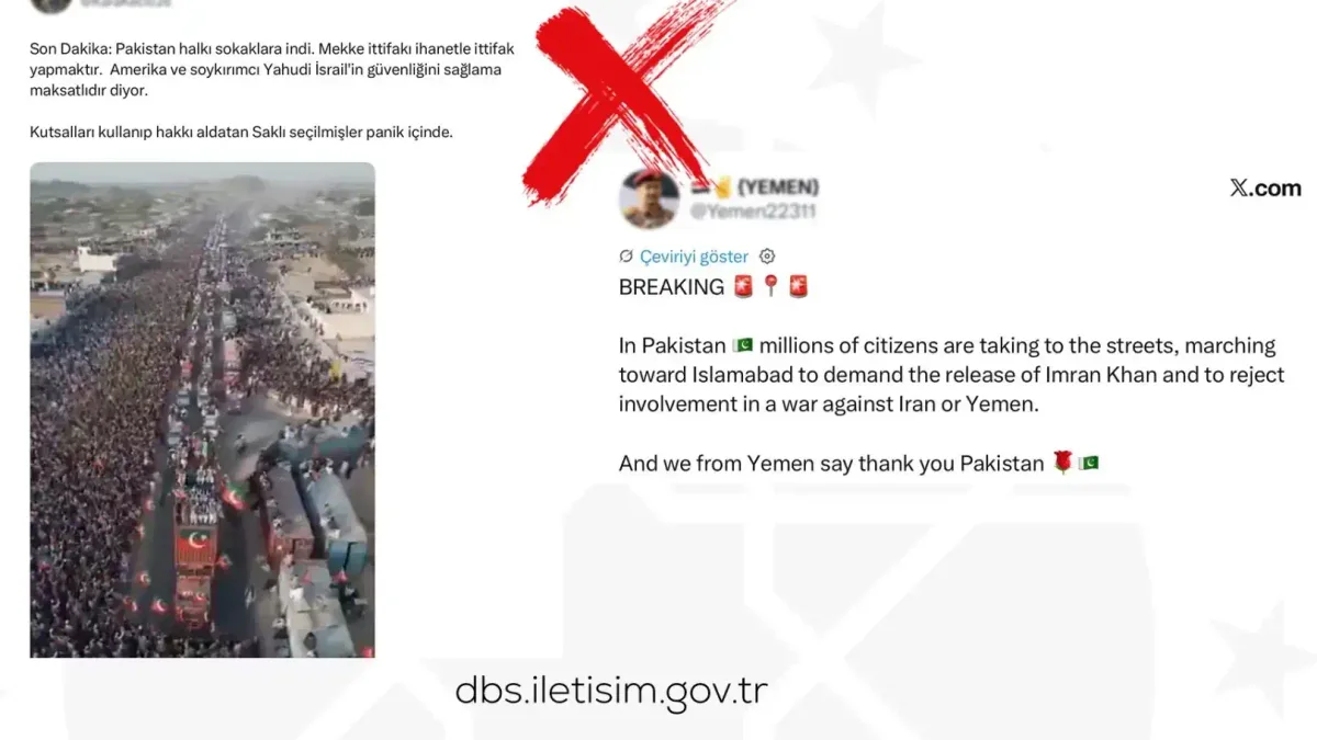 DMM'den önemli açıklama: Pakistan'daki protestolar gerçek değil