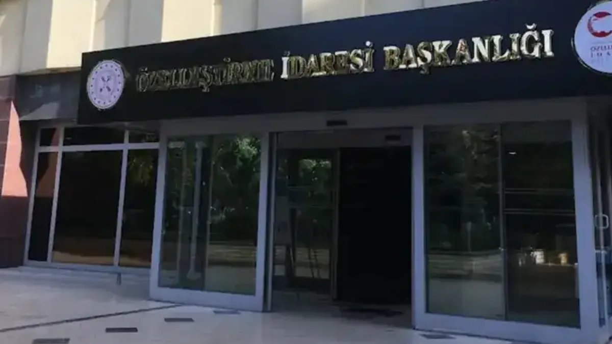 Hazine'nin özelleştirme kararıyla ilgili görsel.