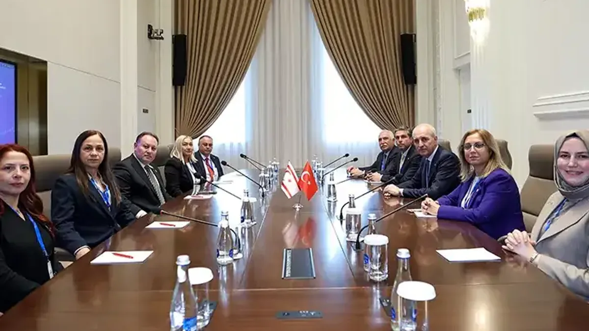 TBMM Başkanı Numan Kurtulmuş, KKTC Cumhuriyet Meclisi Başkanı Ziya Öztürkler ile görüşme gerçekleştirdi.