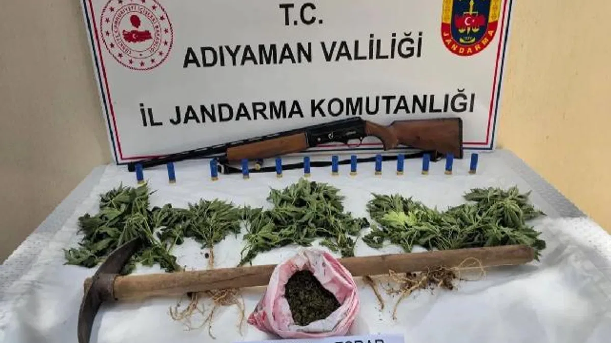 Adıyaman Jandarması'ndan uyuşturucu ve silah operasyon