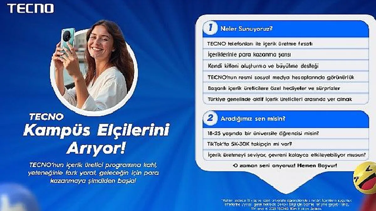 TECNO kampüs elçilerini arıyor!