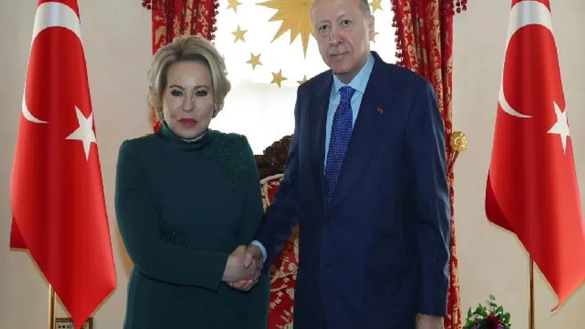 Rusya Federasyon Konseyi Başkanı Matviyenko Dolmabahçe'de
