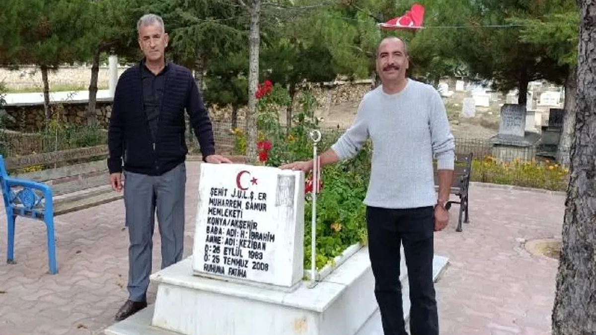 Konya Akşehir’de şehit mezarlıkları onarılıyor