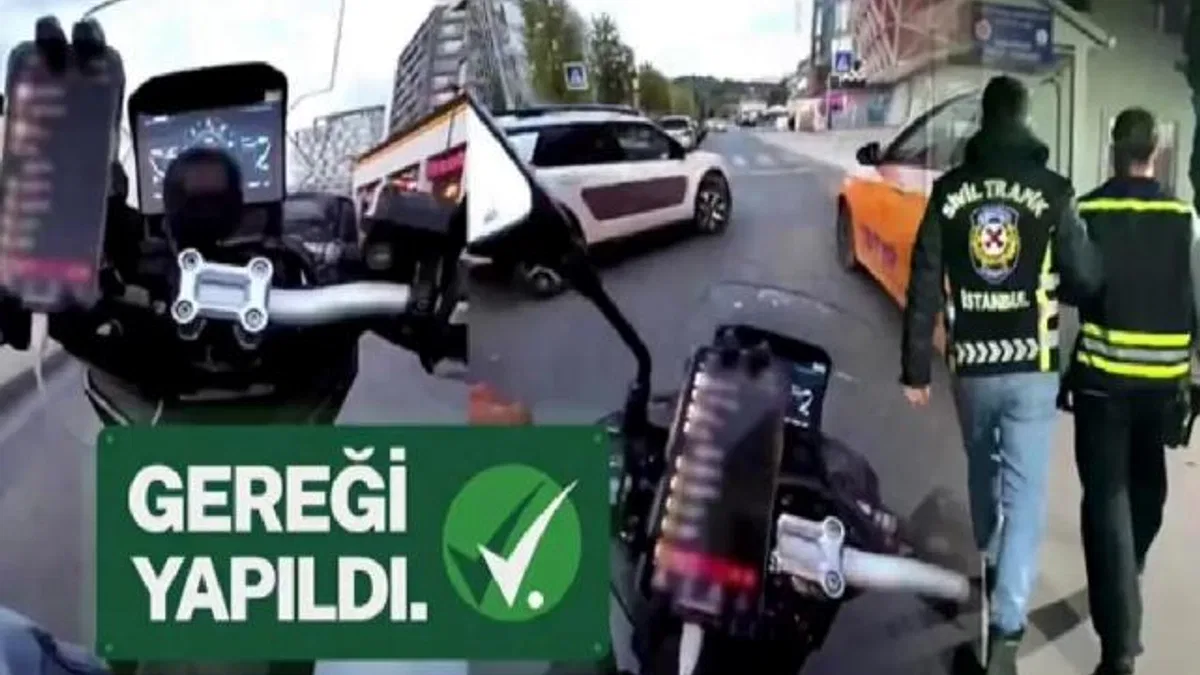 İçişleri yine gereğini yaptı! Kırmızı ışıkta şov yapan motosikletli yakalandı