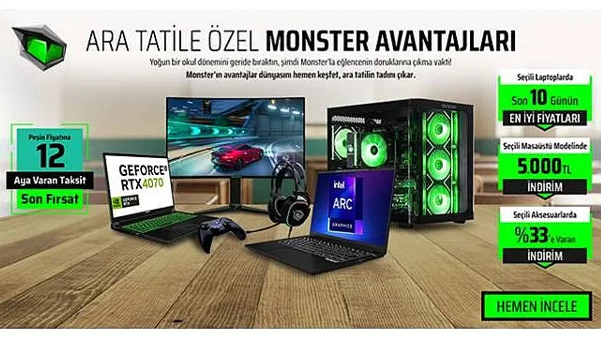 Ara tatilde eğlencenin tadı Monster’la çıkıyor