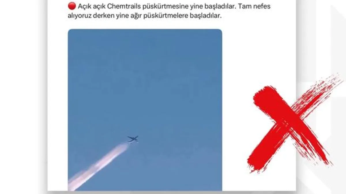 DMM'den 'kimyasal püskürtme' iddialarına yalanlama... Görüntüler doğal uçak izleri