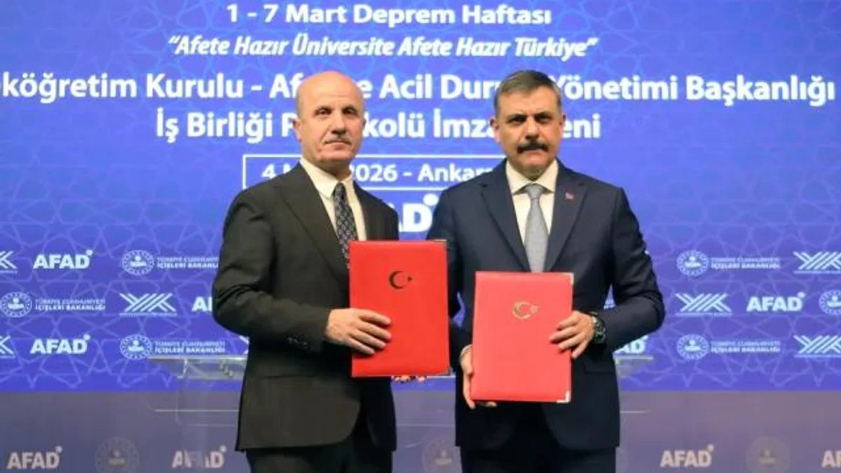 YÖK ve AFAD’dan 'Afete Hazır Üniversite' protokolü
