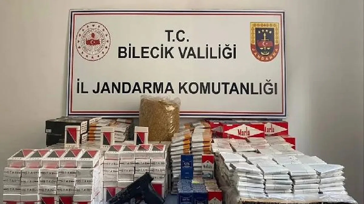 Bilecik Jandarması'ndan kaçak tütün ve silah operasyonu