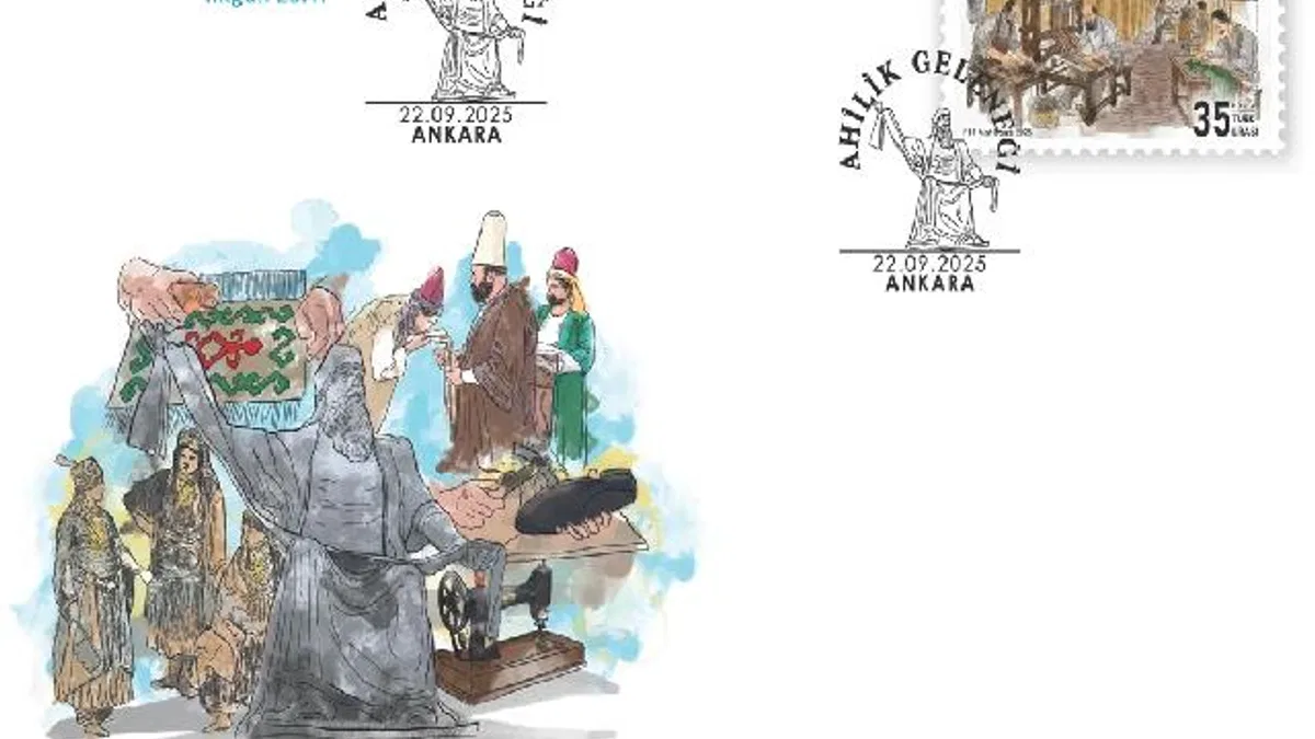PTT'den 'Ahilik Geleneği' konulu anma pulu ve ilkgün zarfı