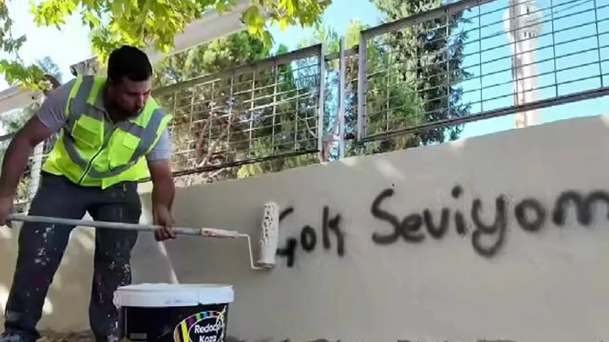 Bursa Yenişehir'den duvar yazılarına karşı belediyeden ilginç çalışma