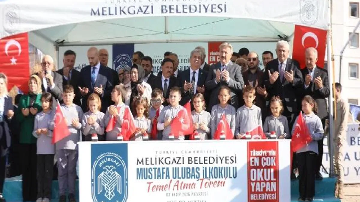 Kayseri Melikgazi'de yeni bir okulun temeli atıldı