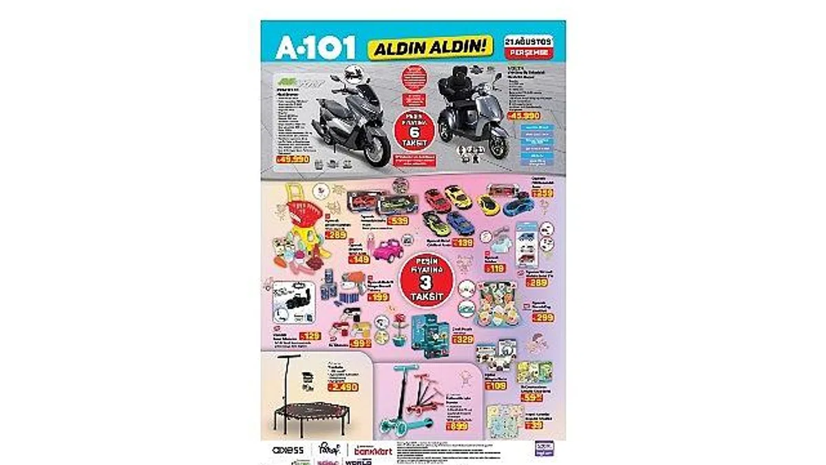 A101'de 21 Ağustos'ta Mobilite, Elektronik ve Ev Ürünleri Satışta