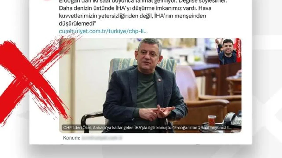 Dezenformasyon'dan İHA düşürme iddialarına yalanlama