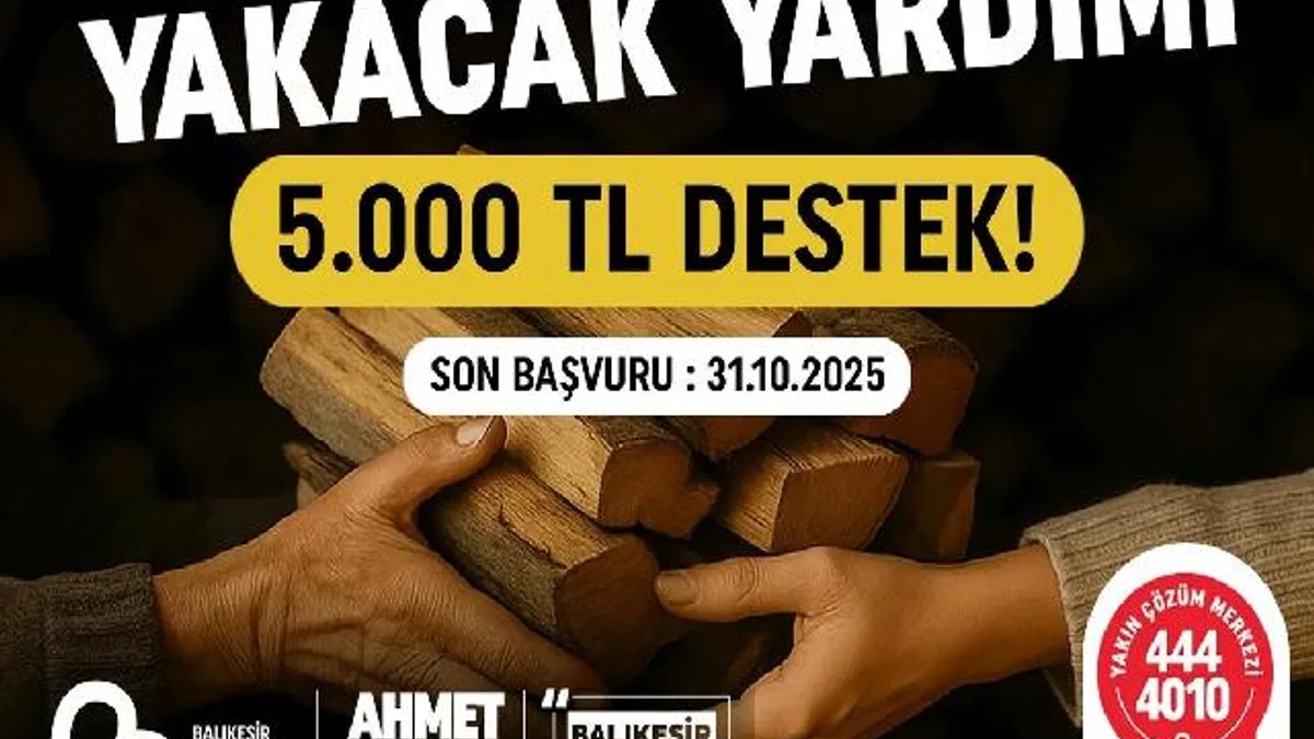 Balıkesir Büyükşehir'den 'yakacak' yardımı