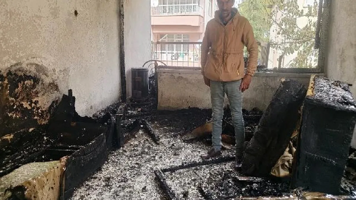 Evi yanan vatandaşa Kayseri Talas'tan yardım eli