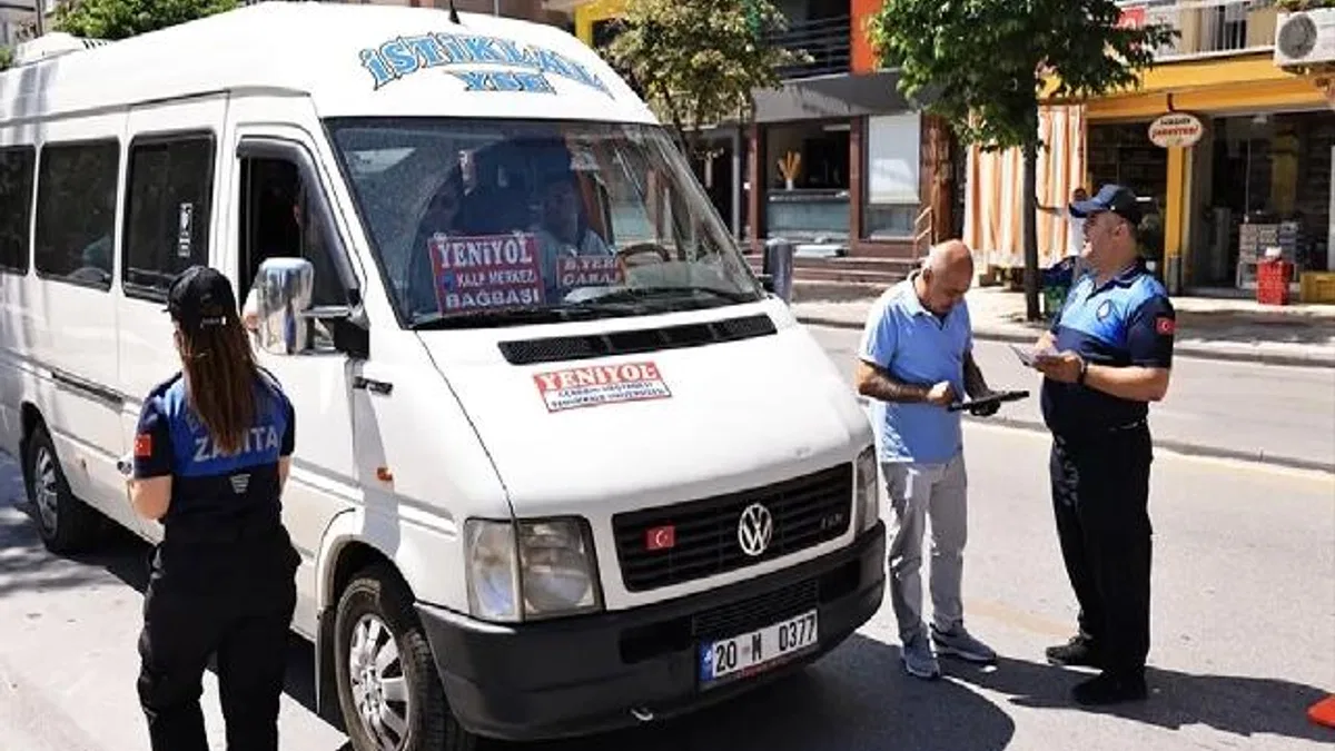 Denizli Büyükşehir’den şehir içi minibüs ve taksi denetimi