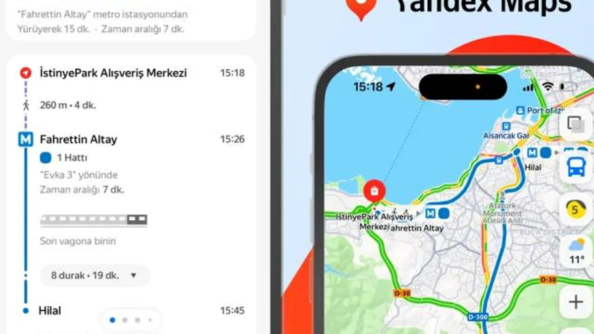 Yandex Maps, en uygun metro vagonu öneriyor