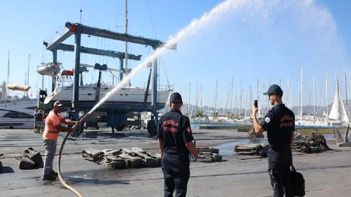 Muğla'daki marinalarda yangın riskine karşı kapsamlı denetim