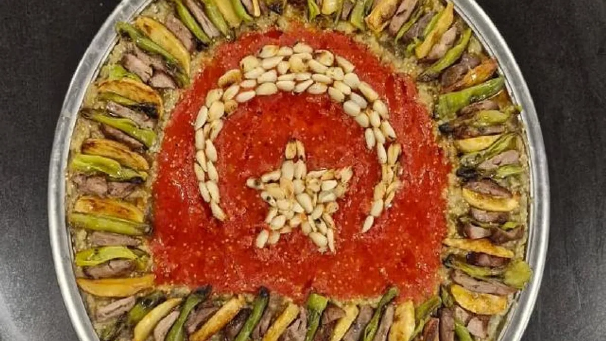 MasterChef Efe'den Türk bayrağı figürlü Tokat Kebabı!