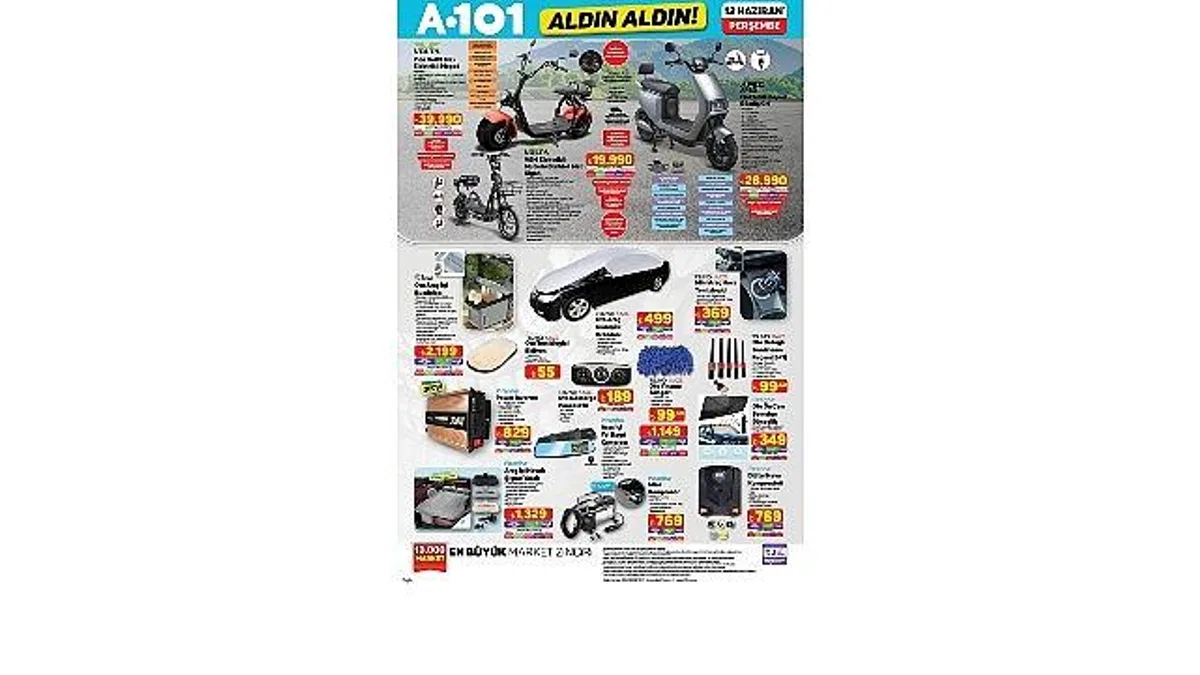 12 Haziran'da A101'de Moped Ürünleri Satışta