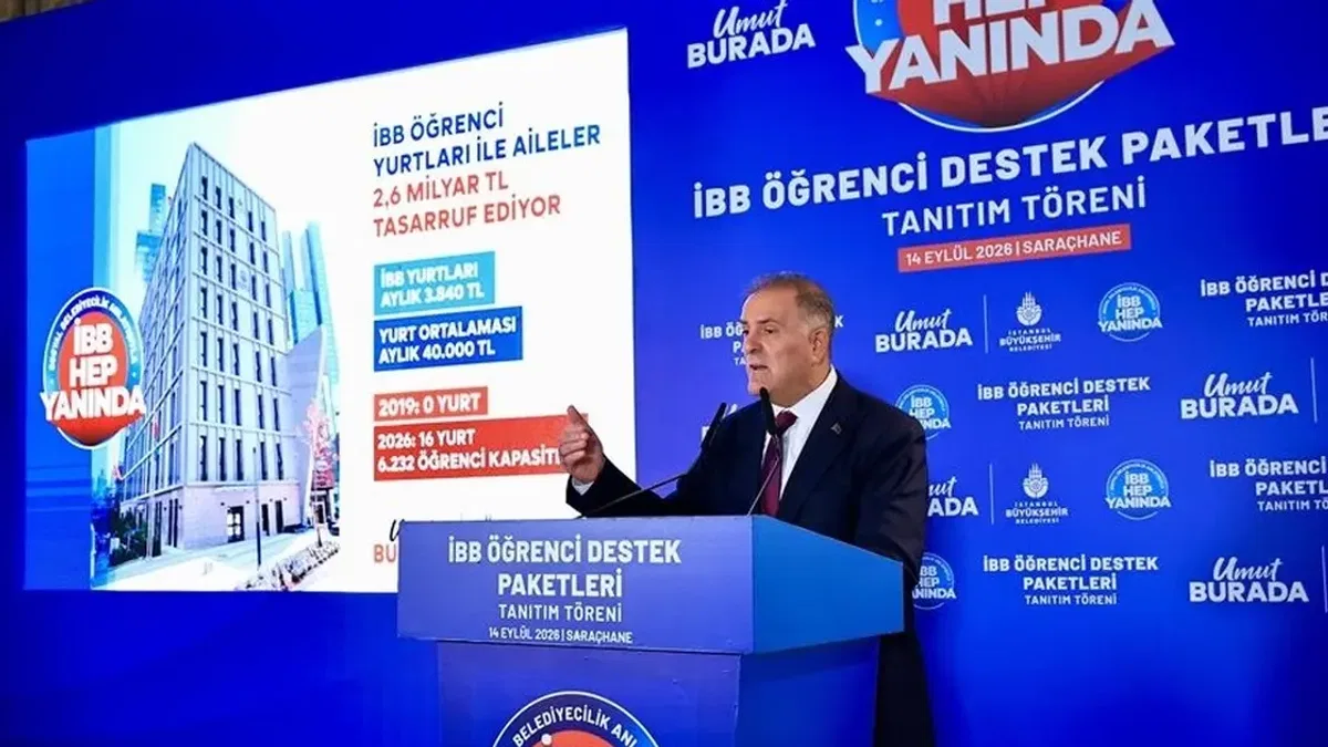 İstanbul Büyükşehir'den öğrencilere 8,7 milyar liralık destek paketi