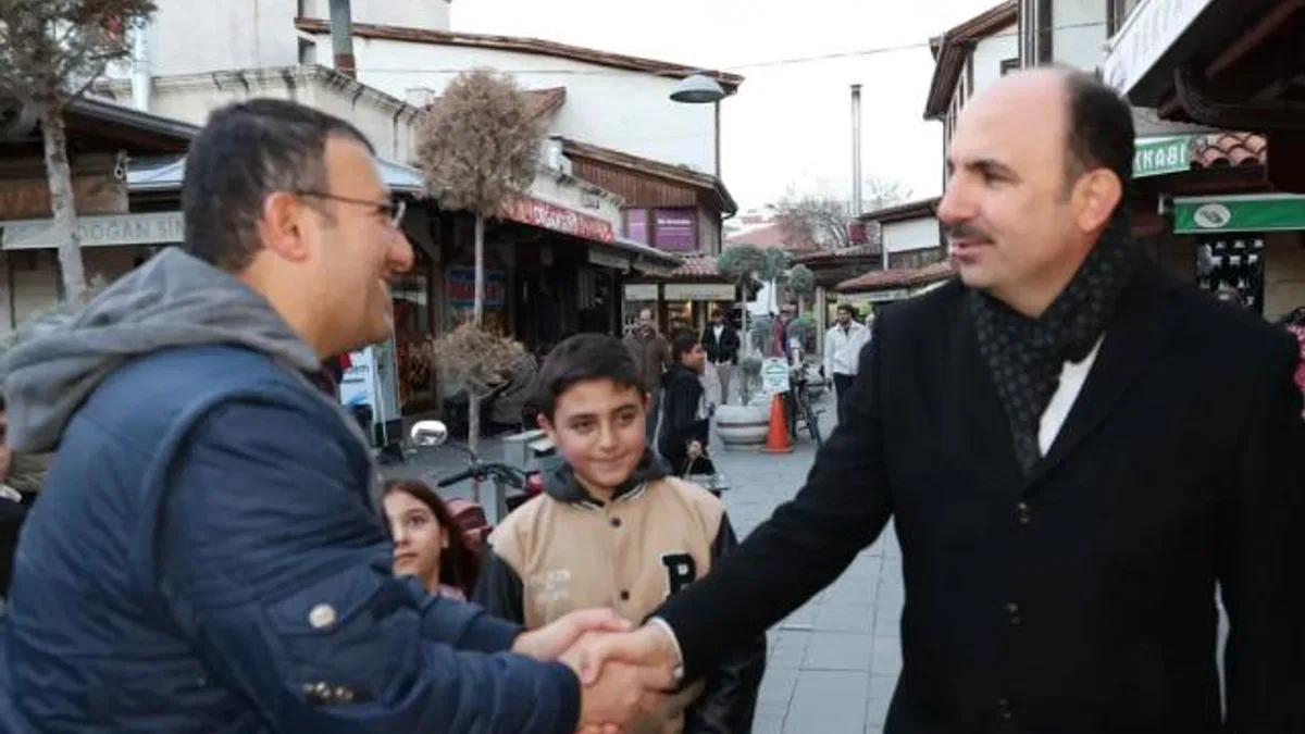 Başkan Altay, Konya'ya gelen misafirler ve esnafla buluştu