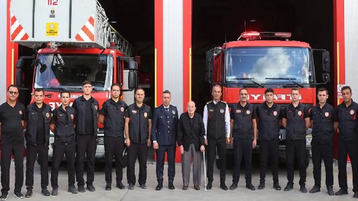 92 yaşındaki eski İtfaiye Müdürü Konya’ya vefa ziyaretinde bulundu