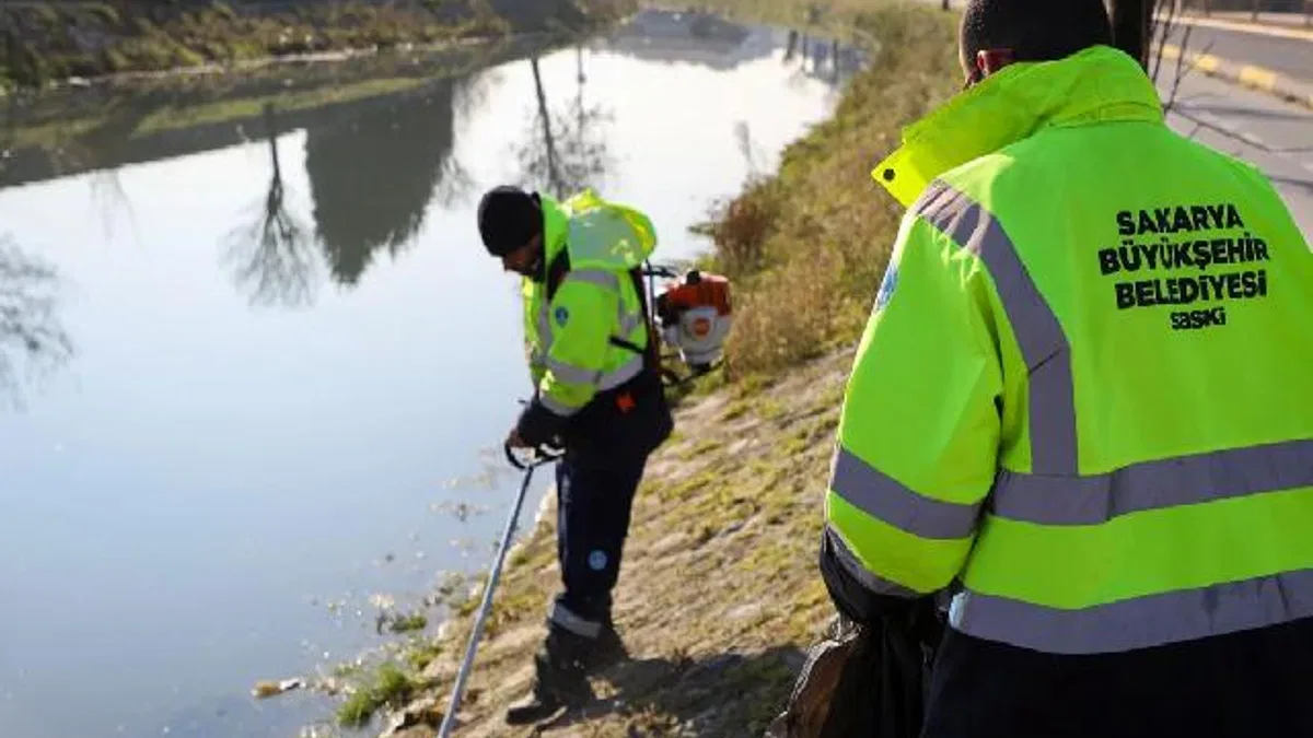 Sakarya'da Çark Deresi’nde bahar temizliği başladı