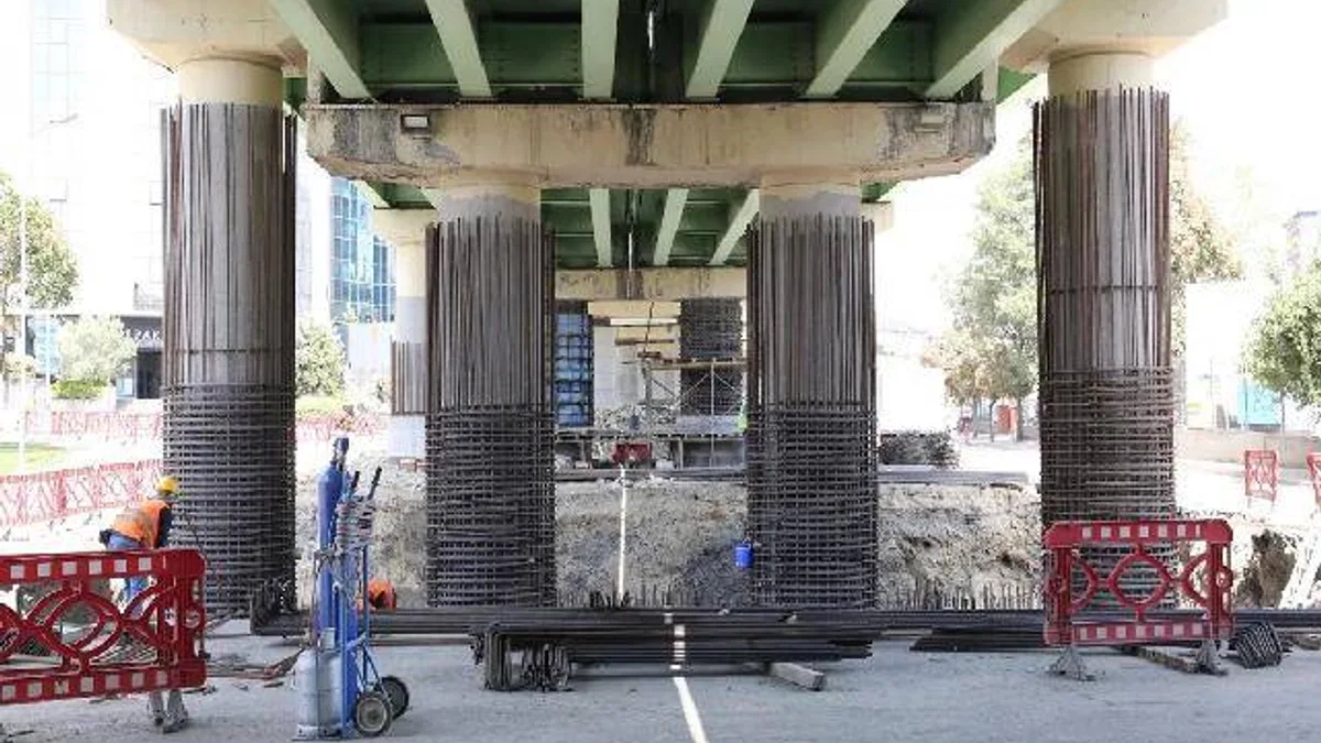 İstanbul'da M1 metro hattının viyadükleri afete karşı güçlendiriliyor