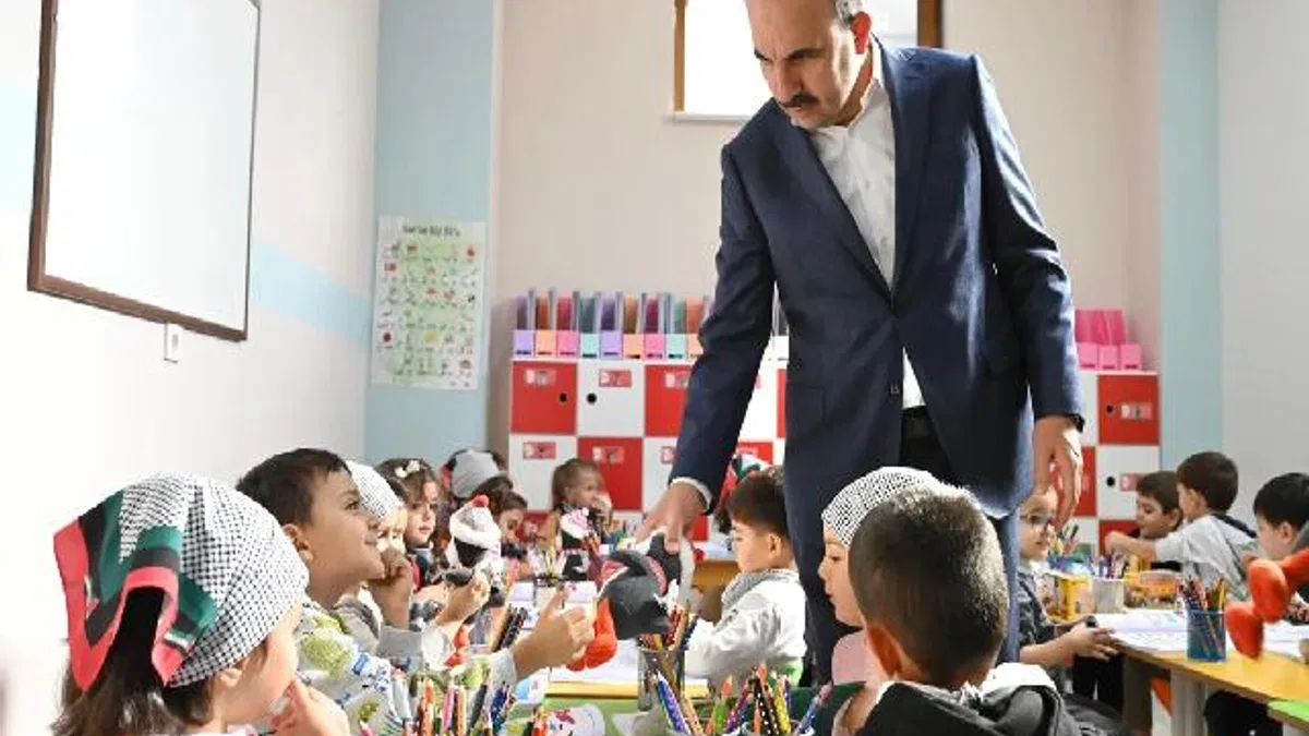 Konya'da minik öğrencilerden Filistin duyarlılığı
