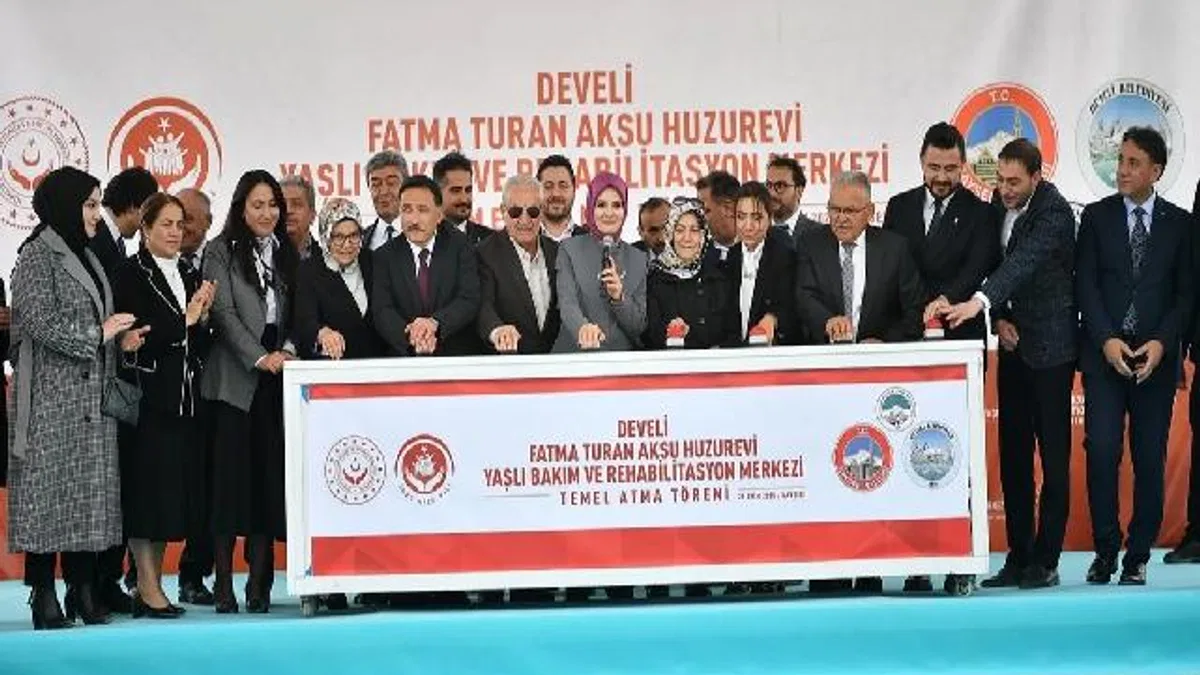 Fatma Turan Aksu Huzurevi Yaşlı Bakım ve Rehabilitasyon Merkezi'nde temel atıldı