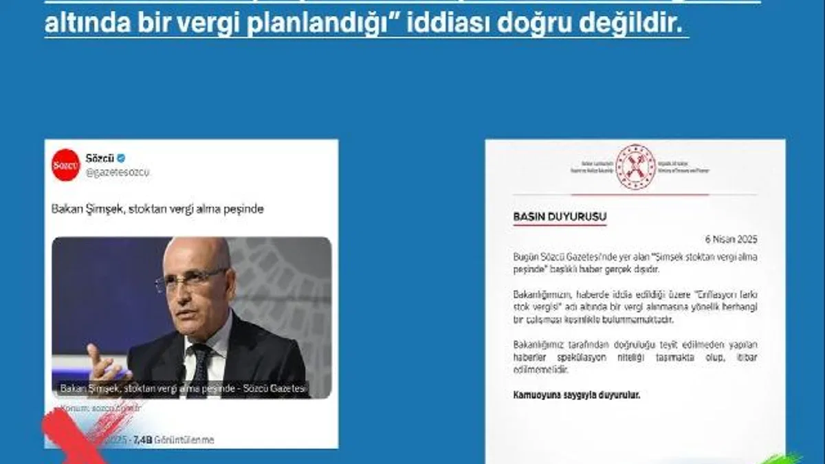 Maliye'den 'stok vergisi' iddialarına açıklama