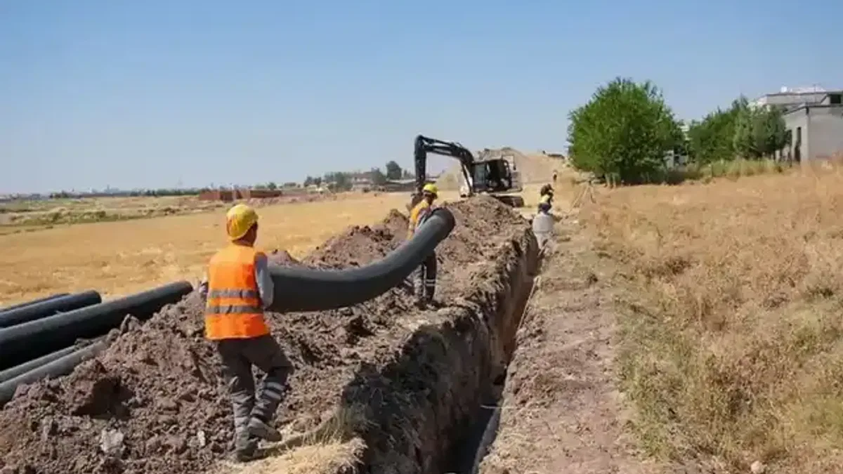 Diyarbakır Bağıvar’a 3 kilometrelik yeni kanalizasyon hattı