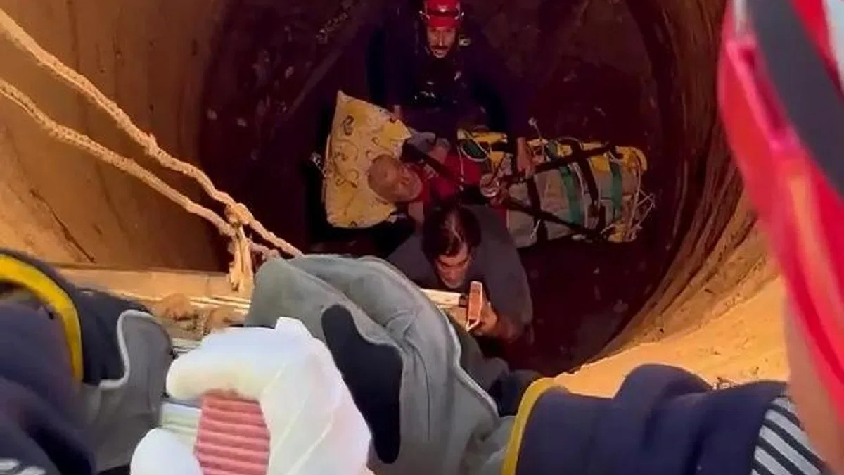 Yaşlı adam 12 metrelik kuyudan kurtarıldı!