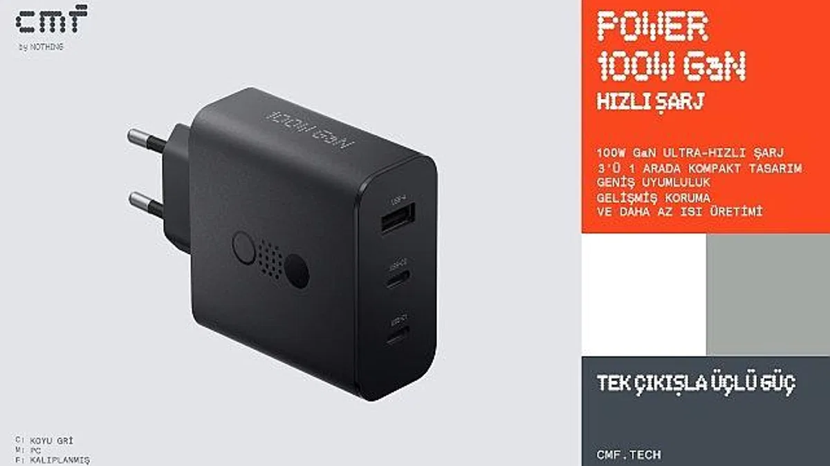 CMF'den GaN teknolojisiyle donatılmış iki yeni nesil hızlı şarj adaptörü