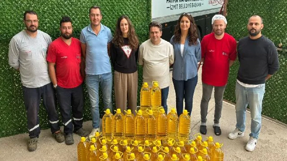 İzmit'te 335 litre yağ Aşevi’ne teslim edildi