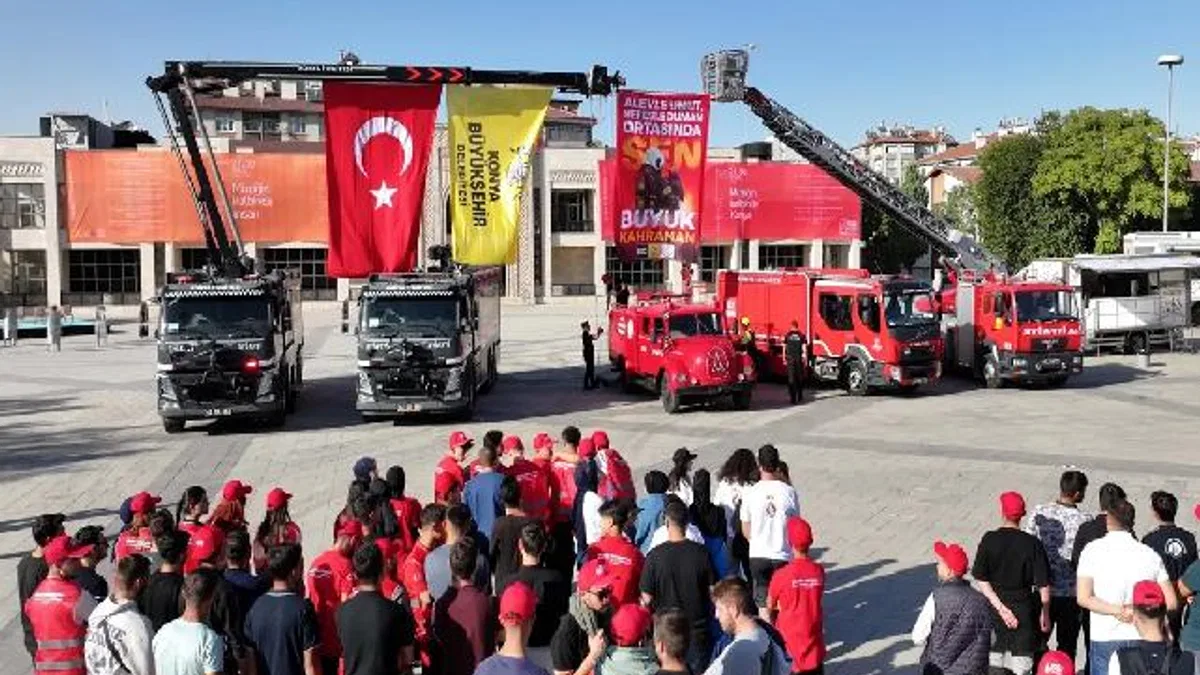Konya İtfaiyesi'nden farkındalık etkinliği