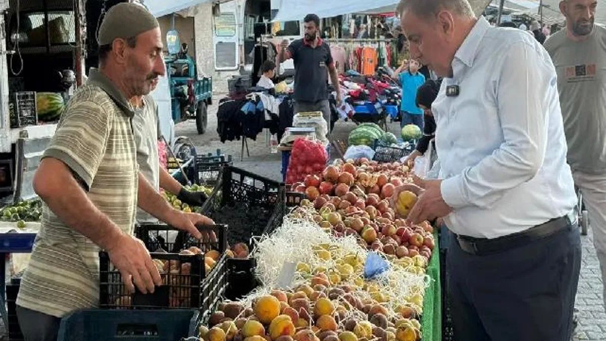 Mardin Midyat'ta Başkan Şahin'den pazar turu