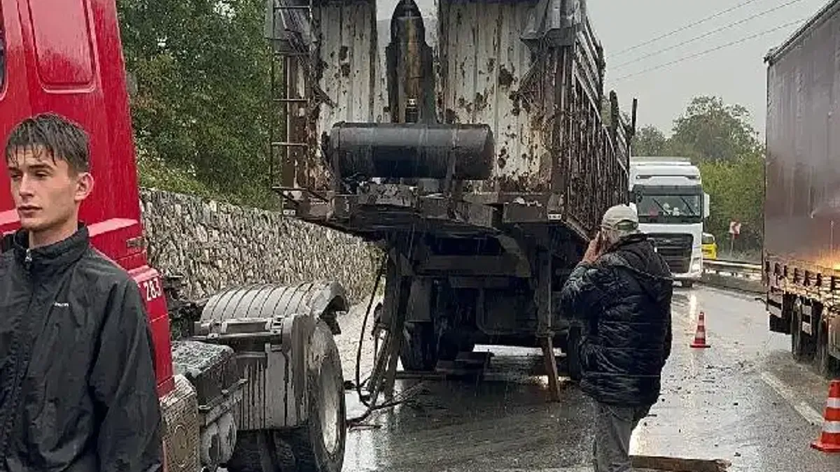 Düzce-Zonguldak bağlantı yolunda kaza!