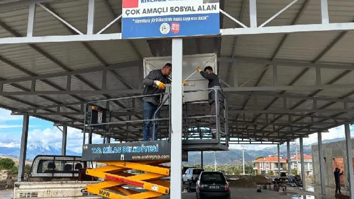 Muğla Milas'ta potaların kurulumu başladı