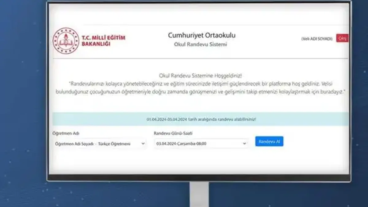 Okullarda güvenliğe yeni adım... Veli Randevu Sistemi yenileniyor