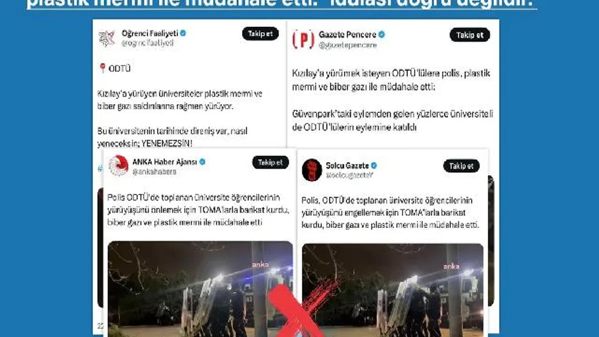 ODTÜ'lülere polis müdahalesi iddiasına İletişim'den açıklama