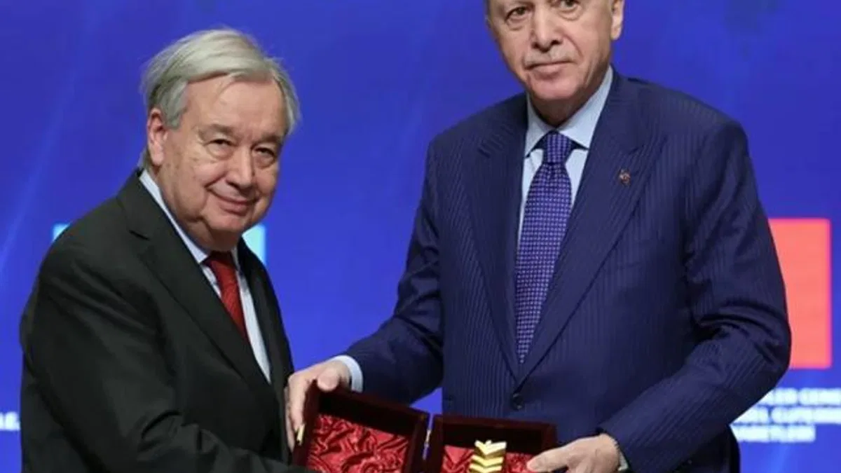 BM Genel Sekreteri Guterres’e Atatürk Uluslararası Barış Ödülü