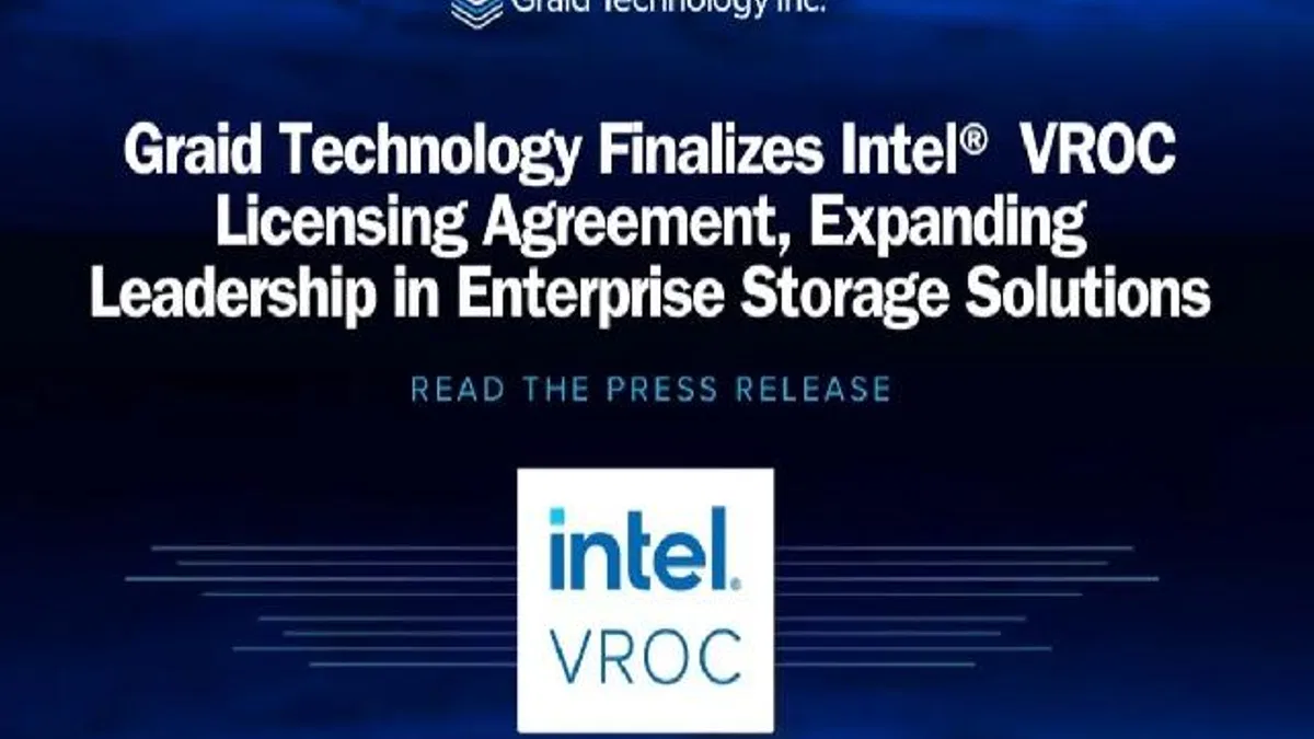 Graid Technology, Intel VROC lisans anlaşmasını tamamladı... Graid, kurumsal depolamada liderliği genişletiyor