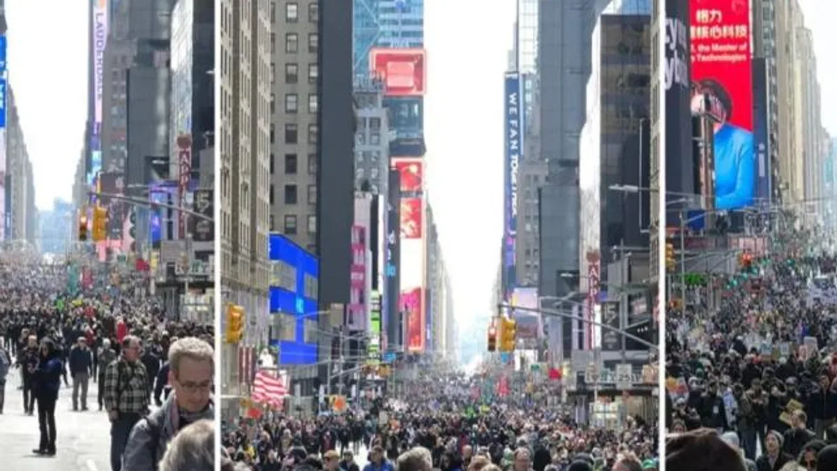 New York'ta, 'Savaşa, Krala ve ICE'a hayır' yürüyüşü