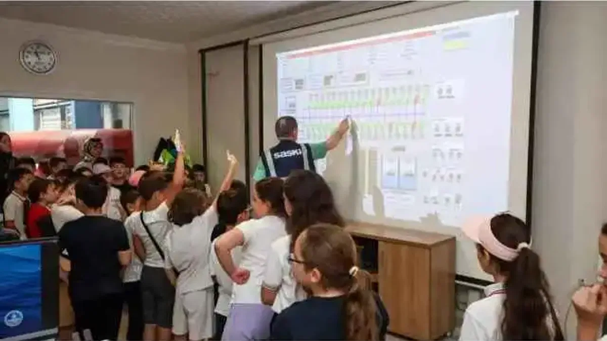 Minikler SASKİ’nin çevre dostu tesislerini keşfetti